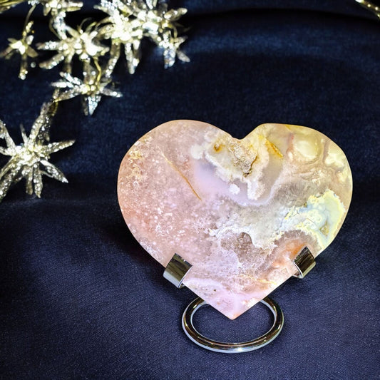 Cœur en Améthyste Rose Druzy