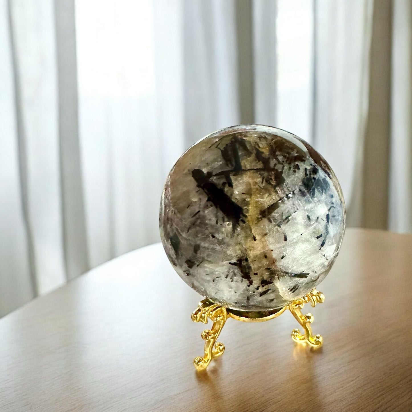 Sphère de Quartz et tournaline